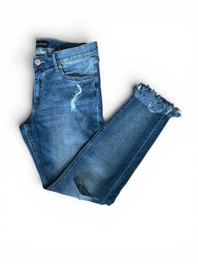 NWT Express Jeans Cropped Legging Mid-rise Distressed Detailing & Frayed Raw Hem
